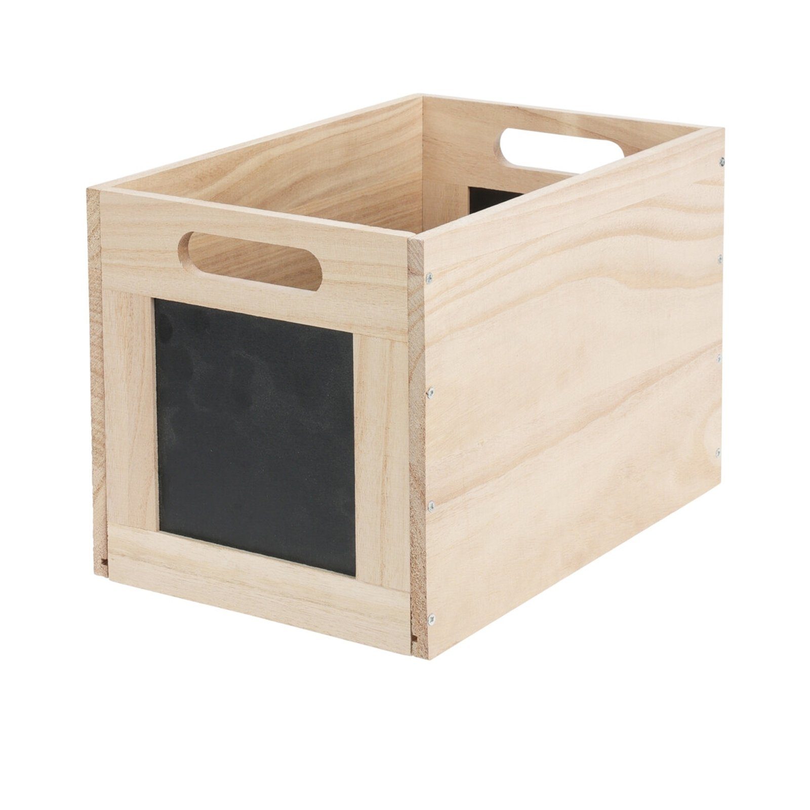 HTI-Living Aufbewahrungsbox Aufbewahrungsbox Ordnungsbox mit Tafel für  Notizen (Stück, 1 St), Vorratskiste Holzkiste Kreidetafel