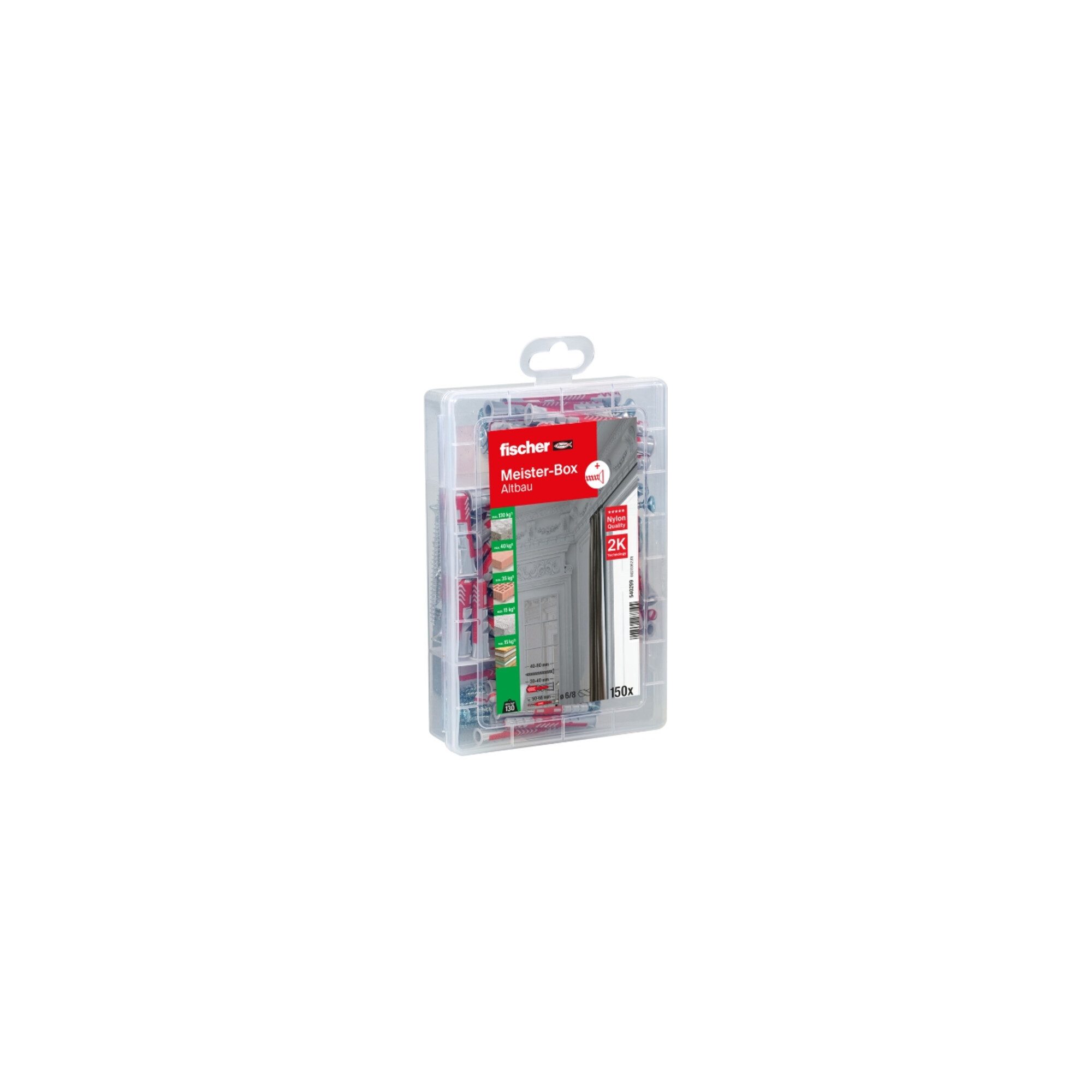 fischer Werkzeugset fischer Meister-Box Altbau + Schrauben (150 Teile)
