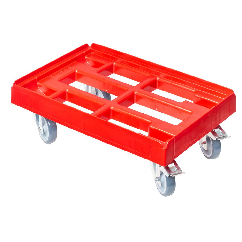 Logiplast Transportroller Transportroller für Kisten 60 x 40 cm mit 2 Bremsen in Schwarz