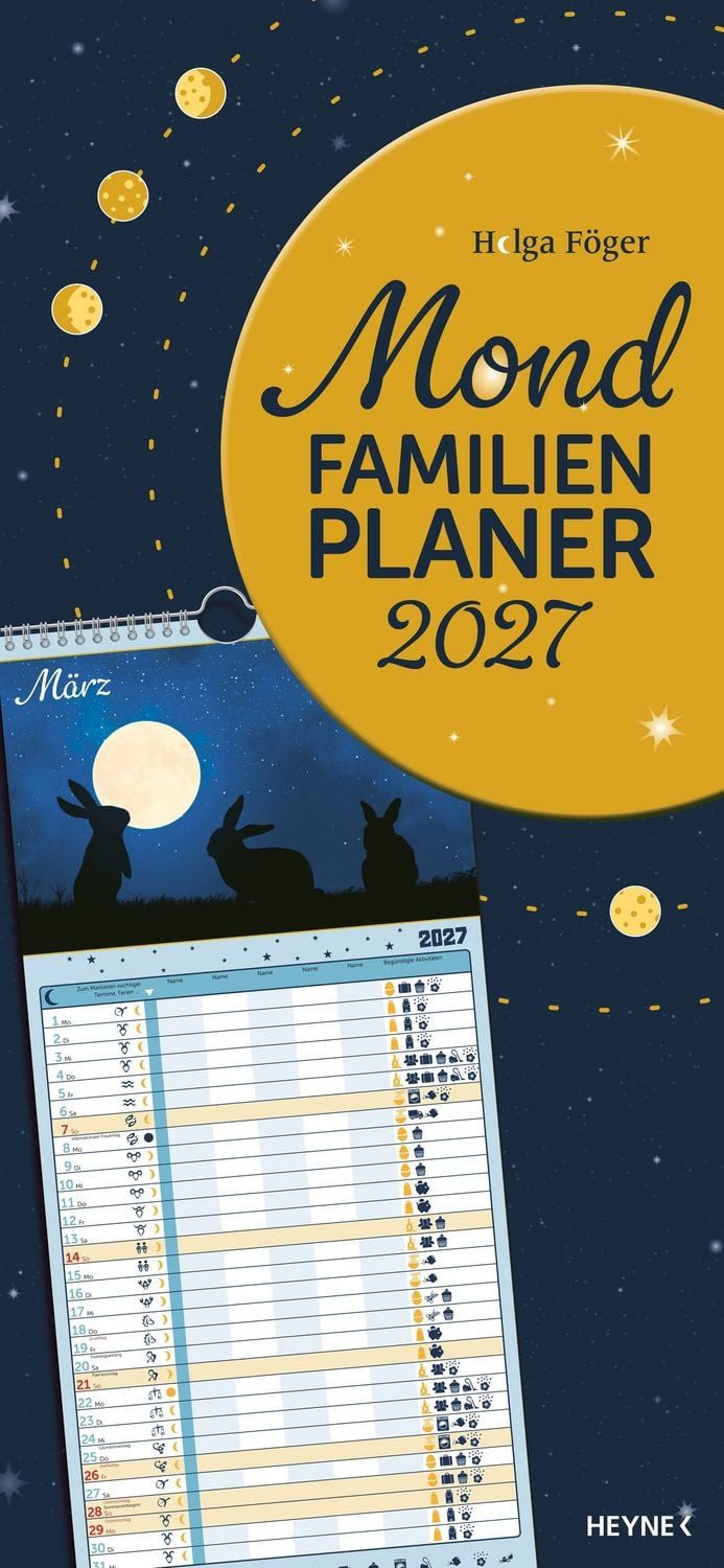 Wandkalender Mond-Familienplaner 2027