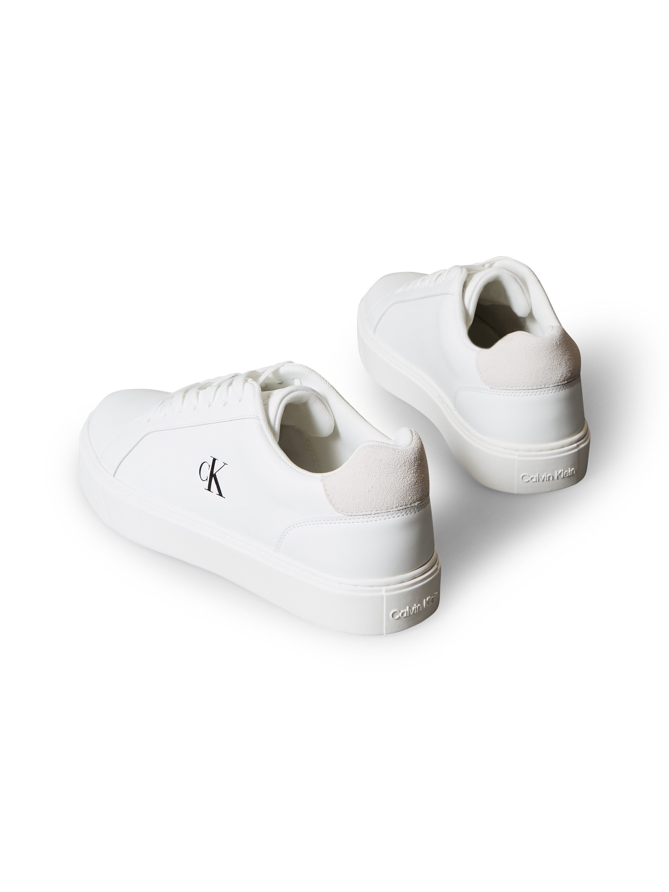 Calvin Klein Jeans CLASSIC CUPSOLE LACEUP LTH Sneaker Schnürschuh, Freizeitschuh mit Fersenbesatz und seitlichem CK-Logo