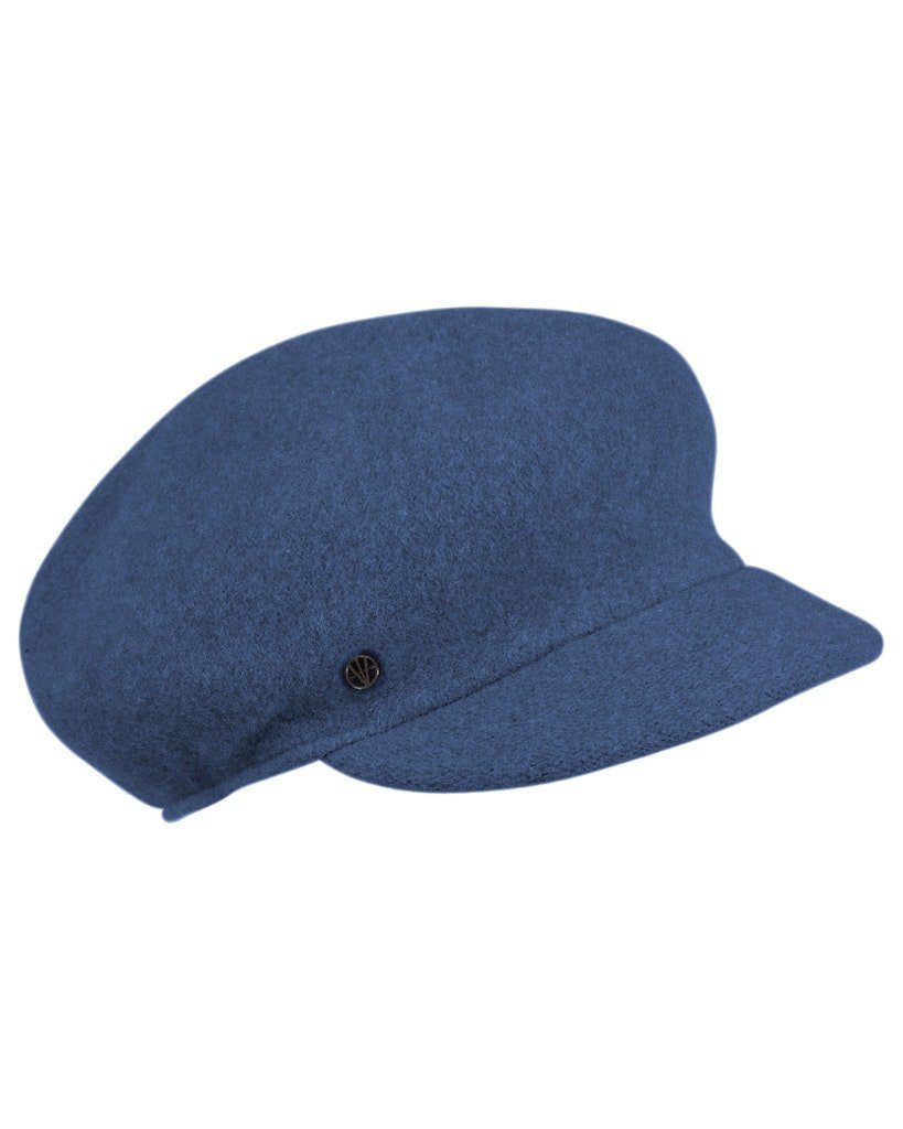 Loevenich Schiebermütze Unifarbene Ballonmütze aus 100% Wolle