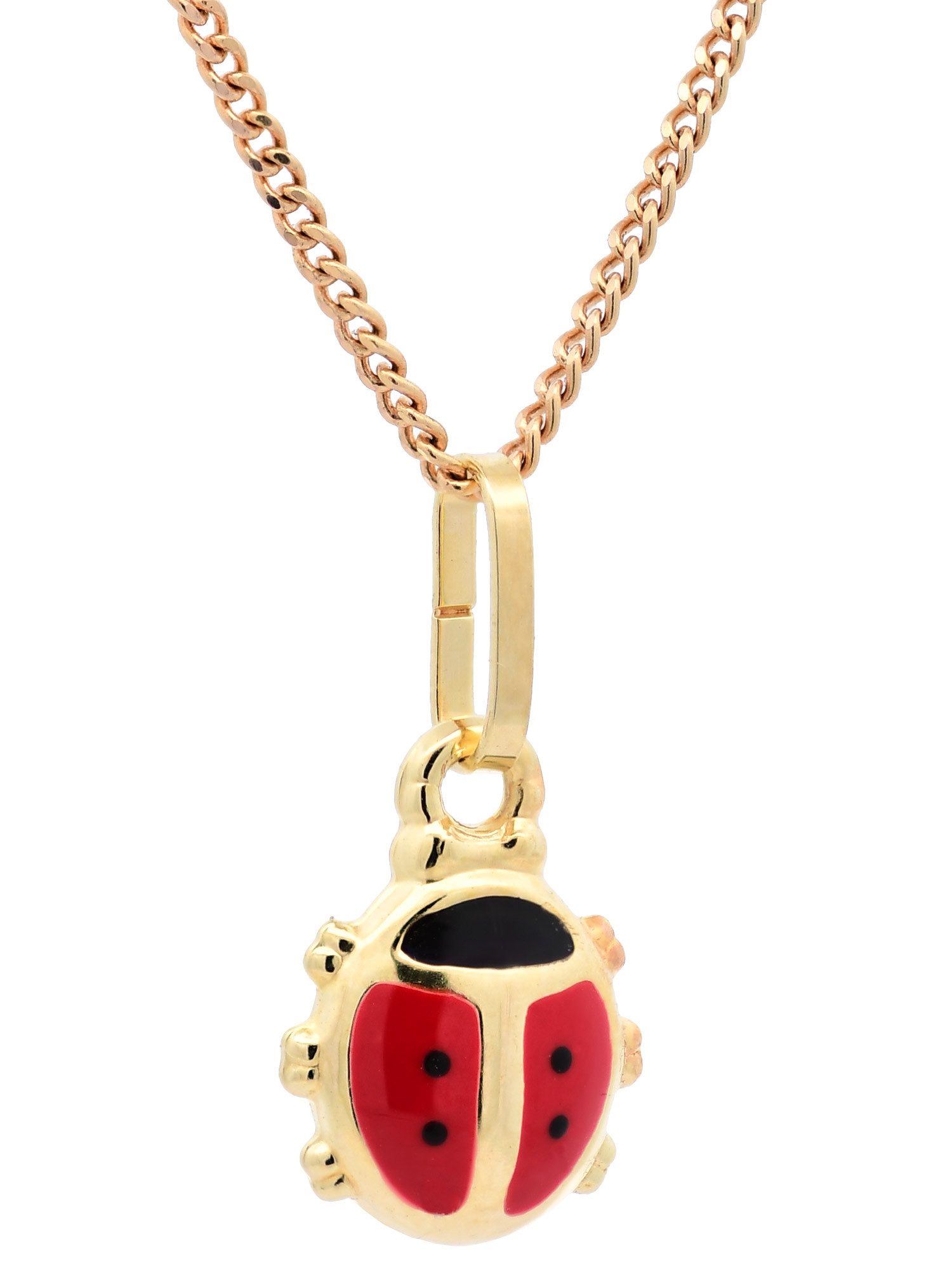 HOPLO Kettenanhänger Gold Anhänger Marienkäfer mit Goldkette massiv 333-8 K günstig online kaufen