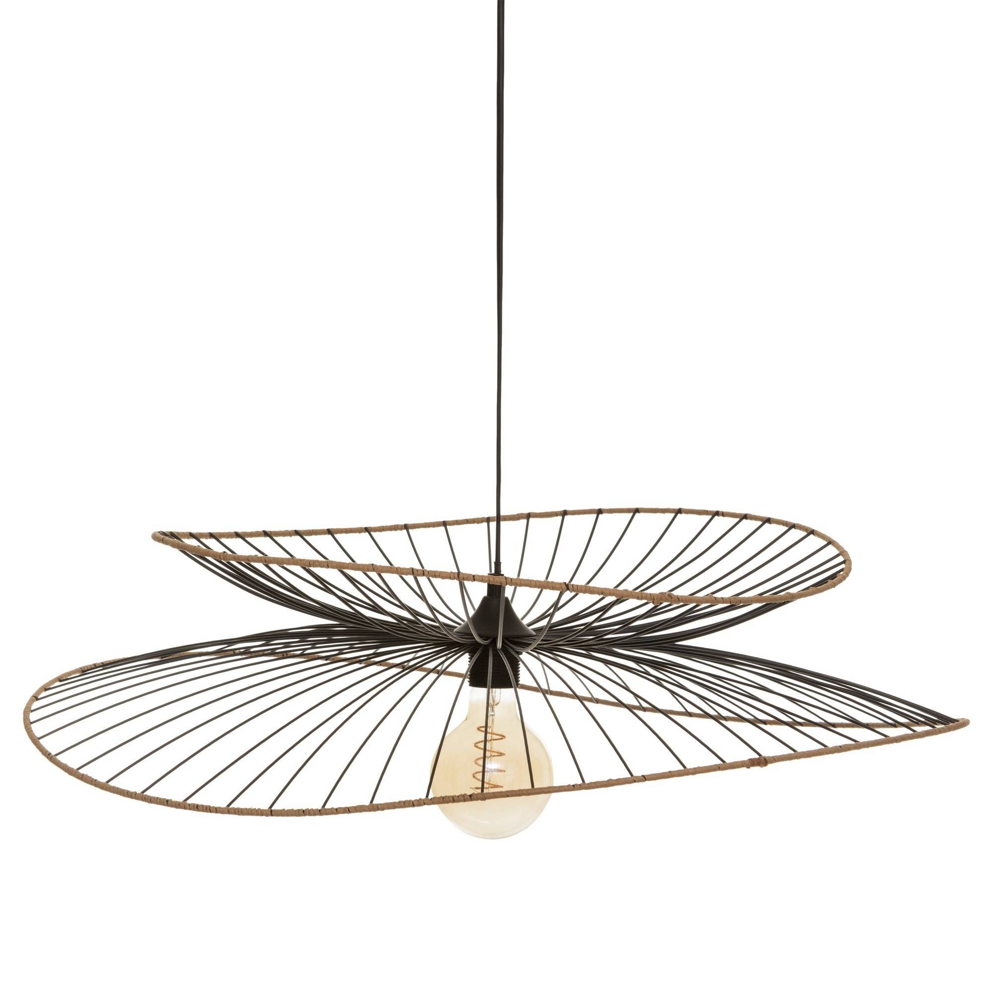 Atmosphera Créateur d'intérieur Pendelleuchte Hängeleuchte ALARA mit Lampenschirm aus Metall, Ø 69 cm, Leuchte mit Dekofunktion, ohne Leuchtmittel