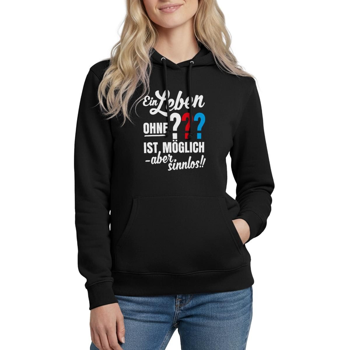 Hoodie Die Drei Fragezeichen Leben Ohne Ist Sinnlos Damen Hoodie