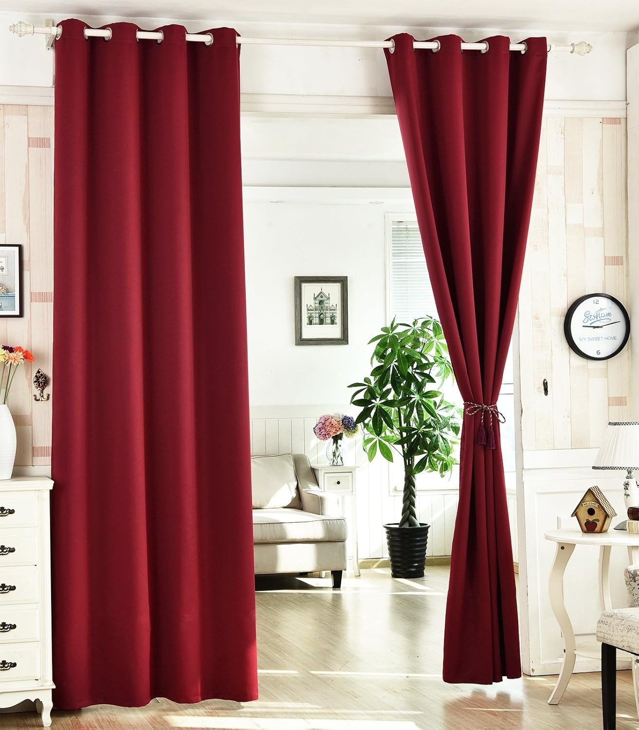 Woltu Gardine (1 St), blickdicht, mit Ösen, 130 g/m², Leichter & weicher günstig online kaufen