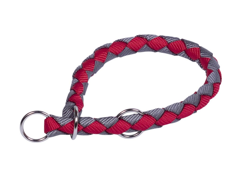 Nobby Hundeleine Würger "Corda", rot/grau, M