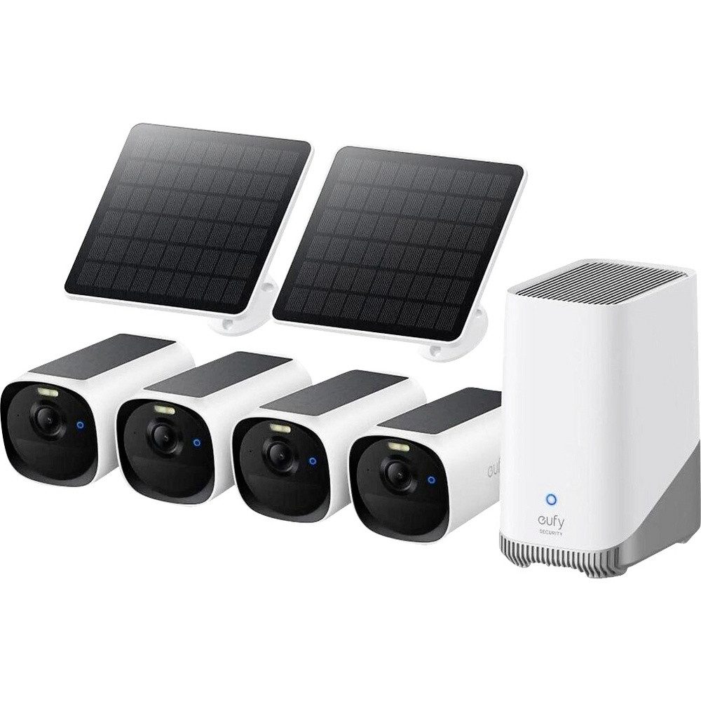 eufy Überwachungskamera eufy EufyCam E40 4-Cam Kit E8144326 Funk, Kabellos, LAN, WLAN IP, Funk