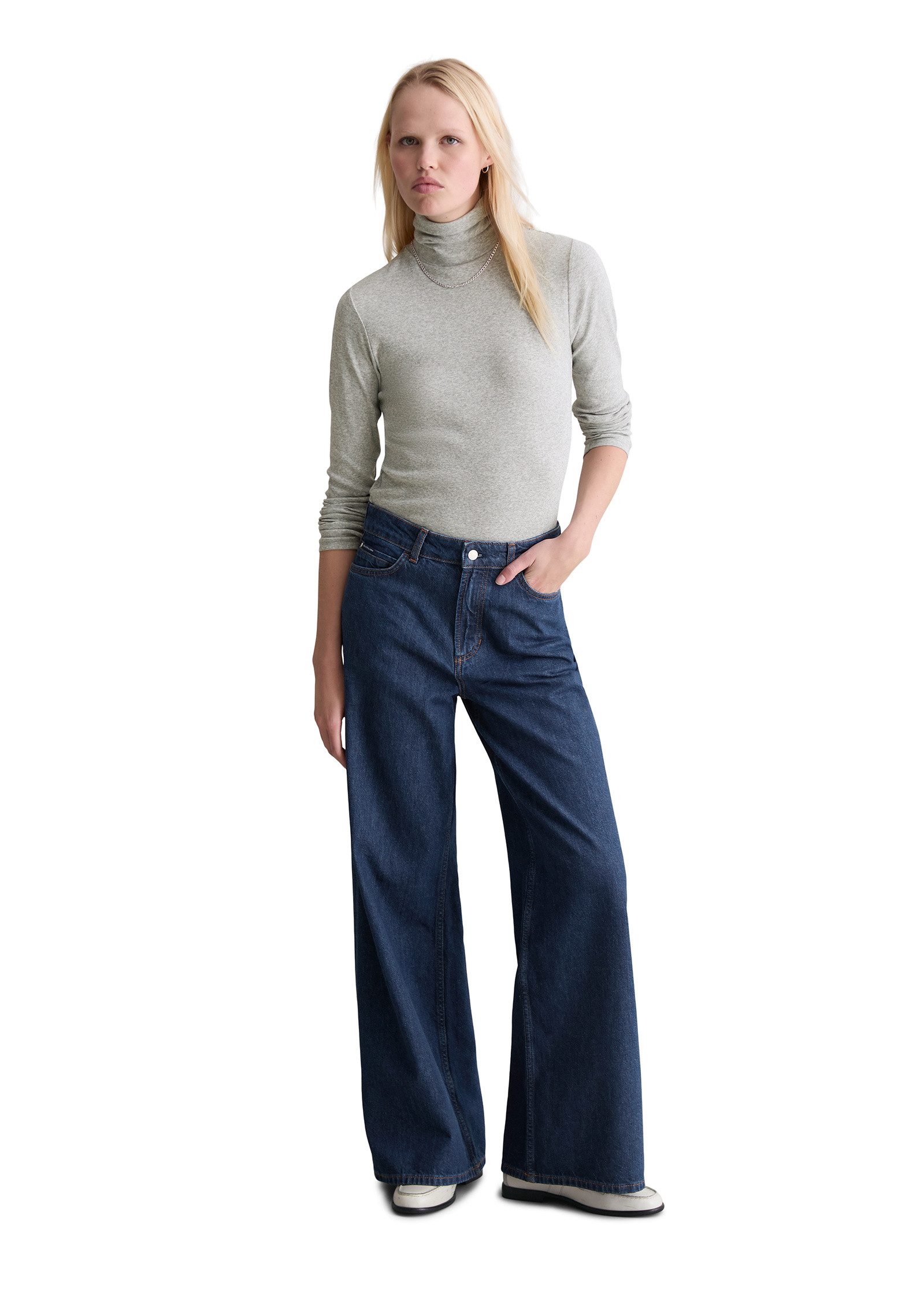 Marc O'Polo DENIM Weite Jeans aus Rigid Denim ohne Elasthan