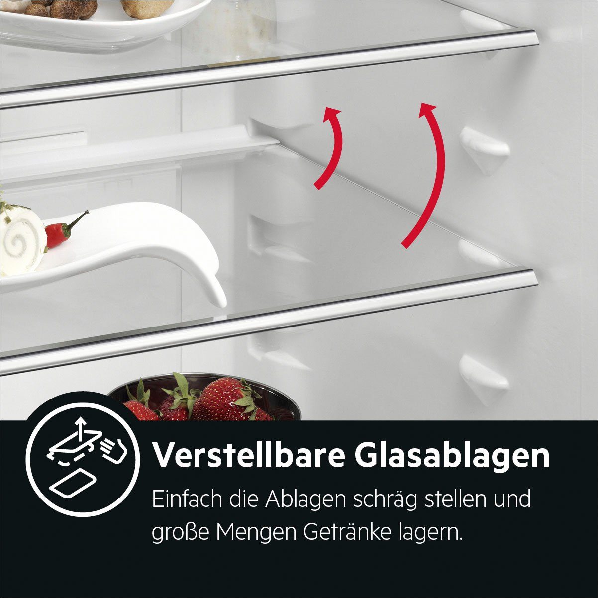 AEG Einbaukühlschrank hoch, cm 56 breit SFE612F1AF, 122,4 cm