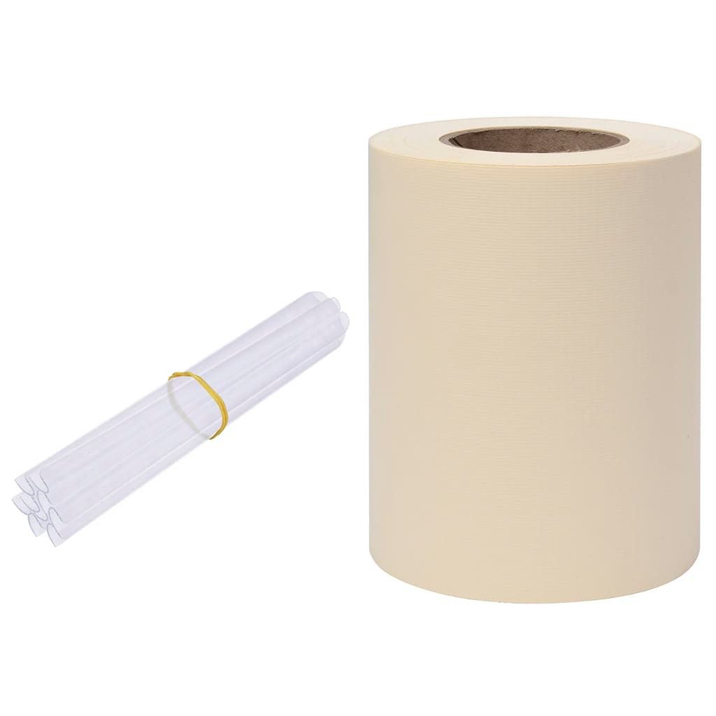 vidaXL Gartenzaun Garten-Sichtschutz PVC 70x0,19 m Creme, (1-St)
