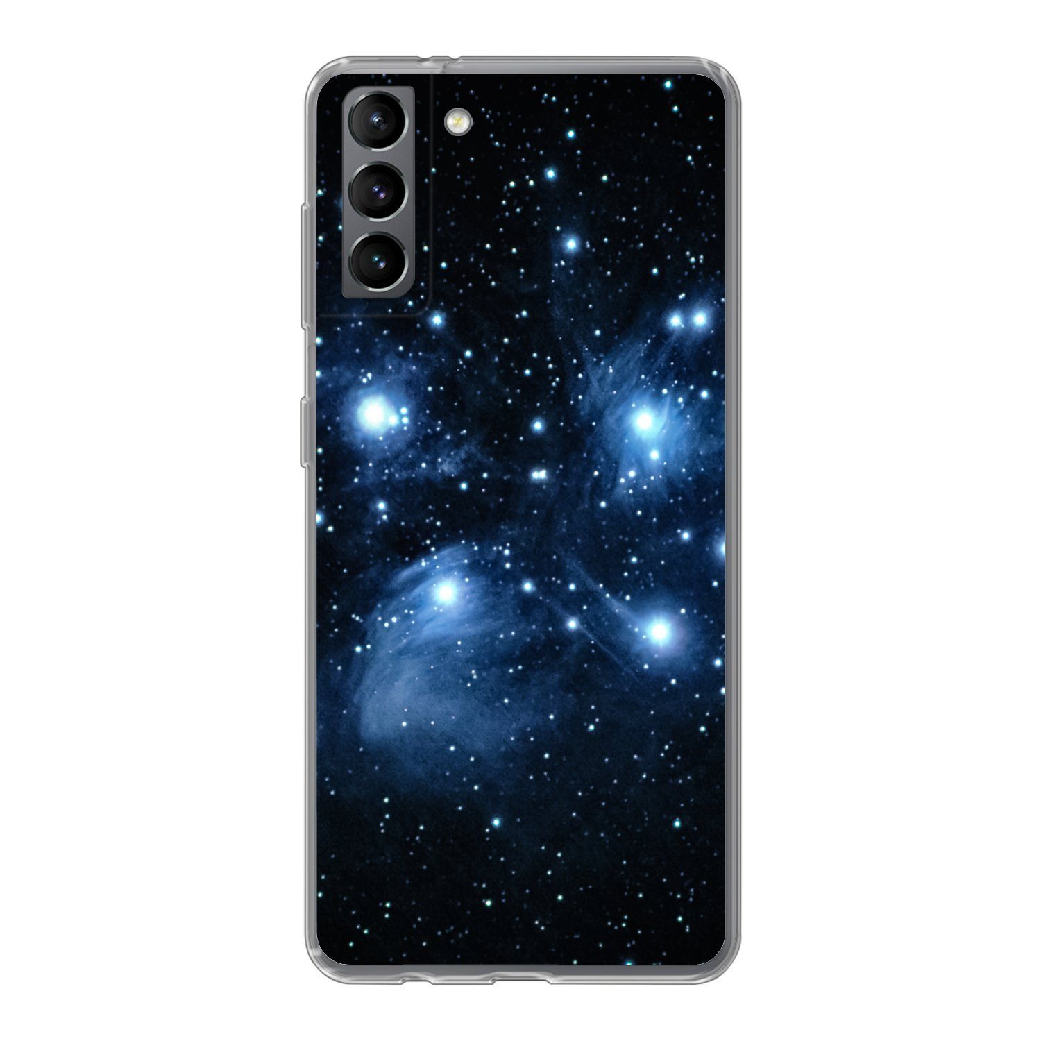 MuchoWow Handyhülle für Samsung Galaxy S21 Plus Universum - Planeten - Sterne - Jungen - M, Phone Case, Silikon, Schutzhülle Dünn