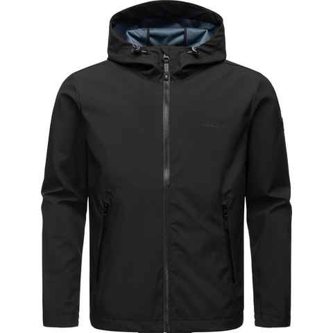 Ragwear Softshelljacke Shellwie Wasserdichte Herren Übergangsjacke mit Kapuze