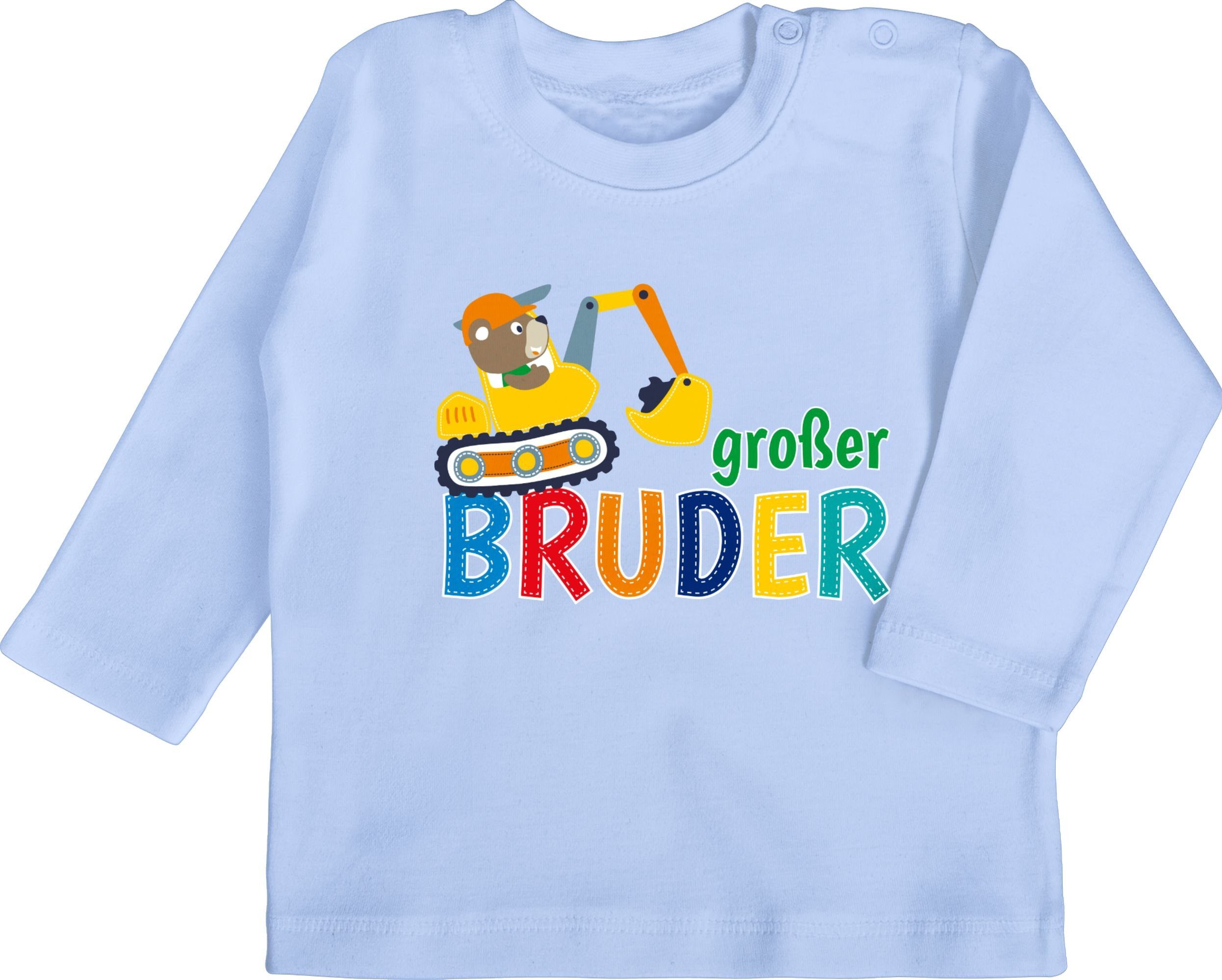 Shirtracer T-Shirt Großer Bruder Bagger 2 Bruder Babyblau Großer