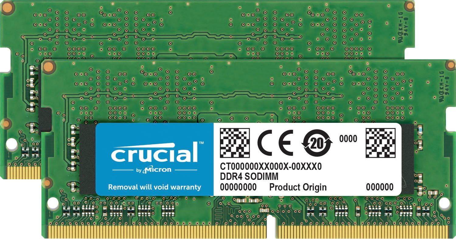 Crucial 32GB Kit (2 x 16GB) DDR4-2400 SODIMM Arbeitsspeicher