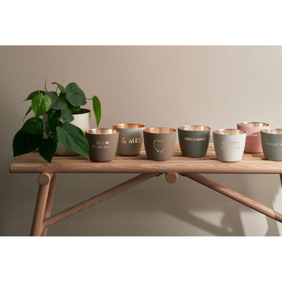 Giftcompany Kerzenhalter Windlicht Madras Herz Sandstone Gold günstig online kaufen