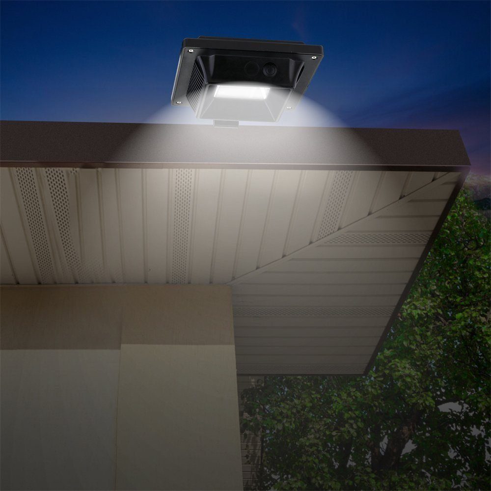 Coisini Dachrinnenleuchte Außen Zaun, 8Stk.25LED Warmweiß, Solarlampen Lichtsensor Haus, Wegeleuchte für