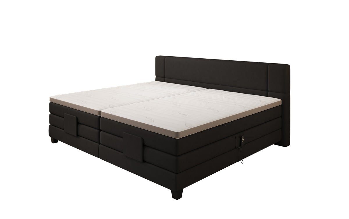 Luxusbetten24 Boxspringbett Familien Boxspringbett Noela in Stoff, elektrisch verstellbar