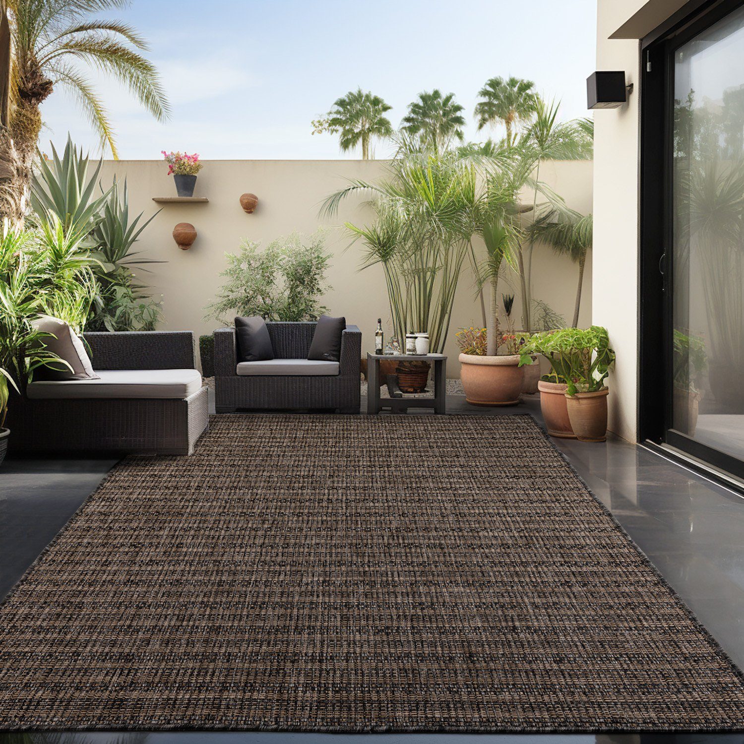 Ayyildiz Teppiche Outdoorteppich »ZAGORA 4513«, rechteckig, 5 mm Höhe, Läuf günstig online kaufen