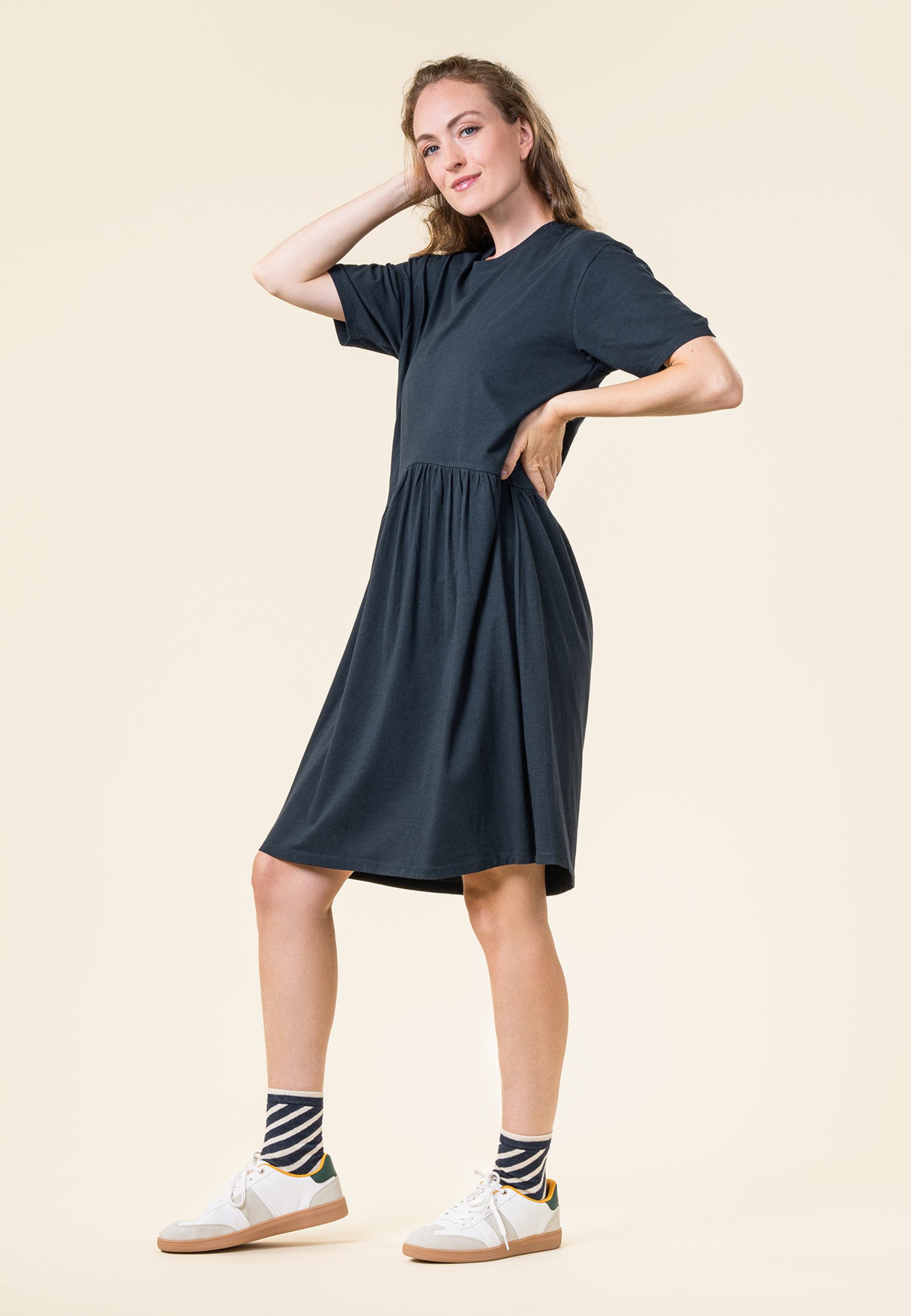 LIVING CRAFTS Midikleid ONIKA GOTS zertifiziert