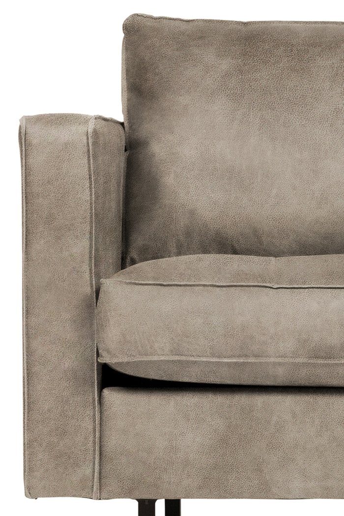 BePureHome Sofa Sofa "Classic" freistellbar, Elephant gesteppte 3-Sitzer - Sitzkissen Lederoptik Rodeo Skin