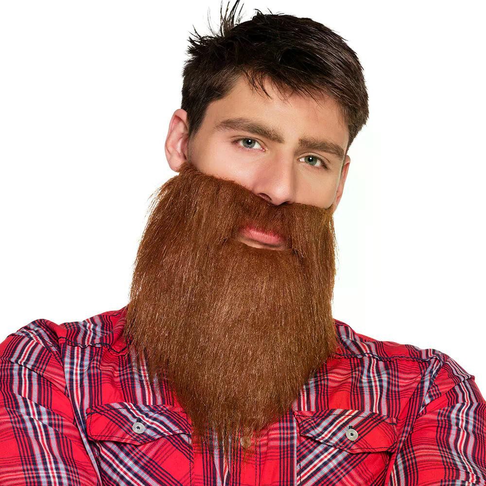 Boland Kostüm Langer Vollbart Hipster Bart Kostüm Verkleidung für Karneval Fasching, Realistisches Design und markanter Look