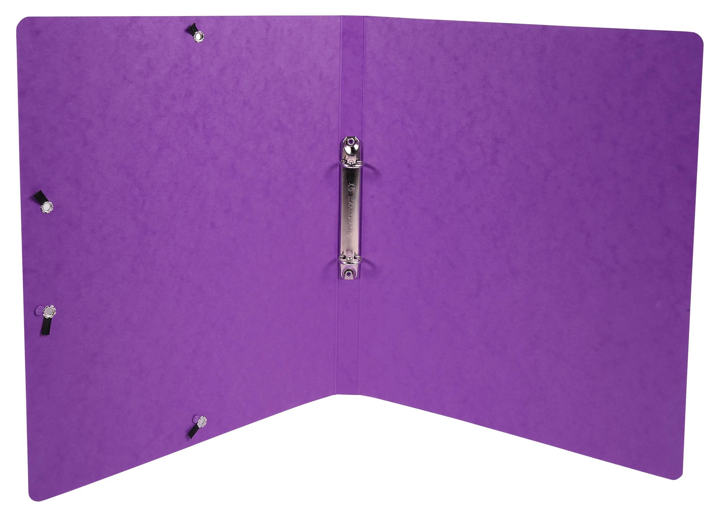 EXACOMPTA Ringbuchmappe 20x Ringhefter Gummizug Karton 2Ring Rücken 20mm A4 Violett 54896E, Karton Ringbücher