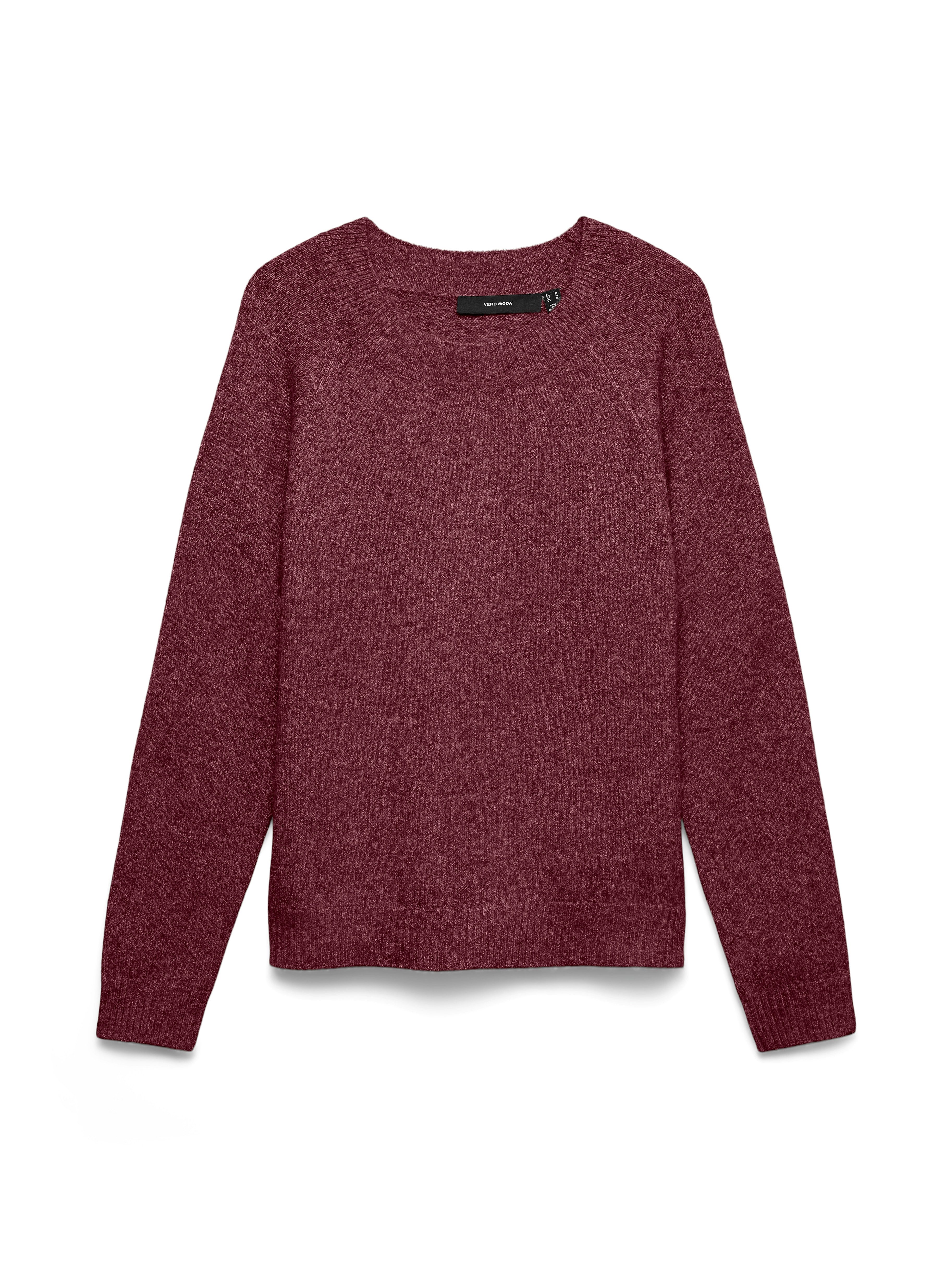 Vero Moda Rundhalspullover VMDOFFY LS O-NECK BLOUSE GA NOOS Materialmix, regular fit