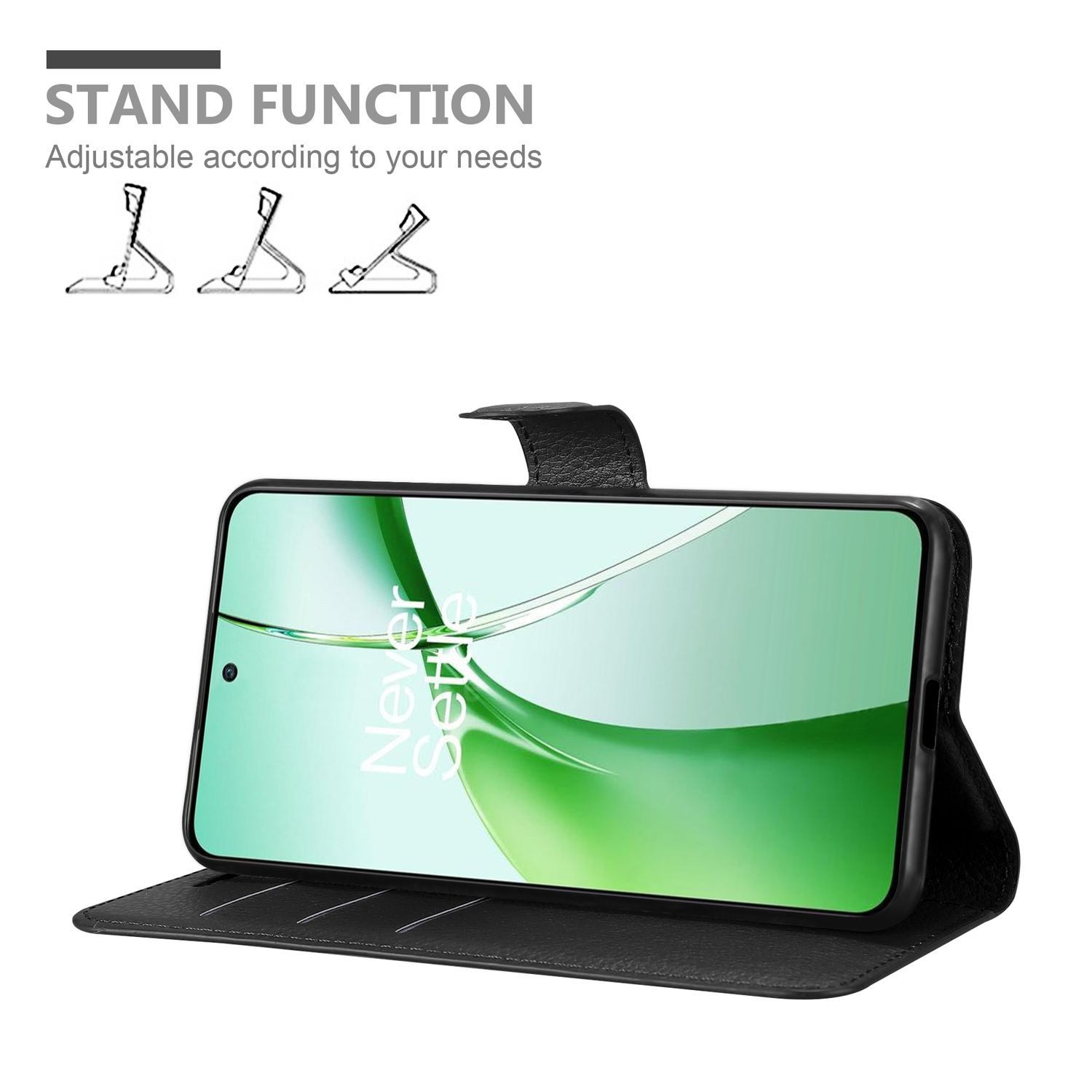 Cadorabo Handyhülle für OnePlus Nord 4 Hülle OnePlus Nord 4, Hülle Schutzhülle mit Standfunktion, Kartenfach und Magnetverschluss