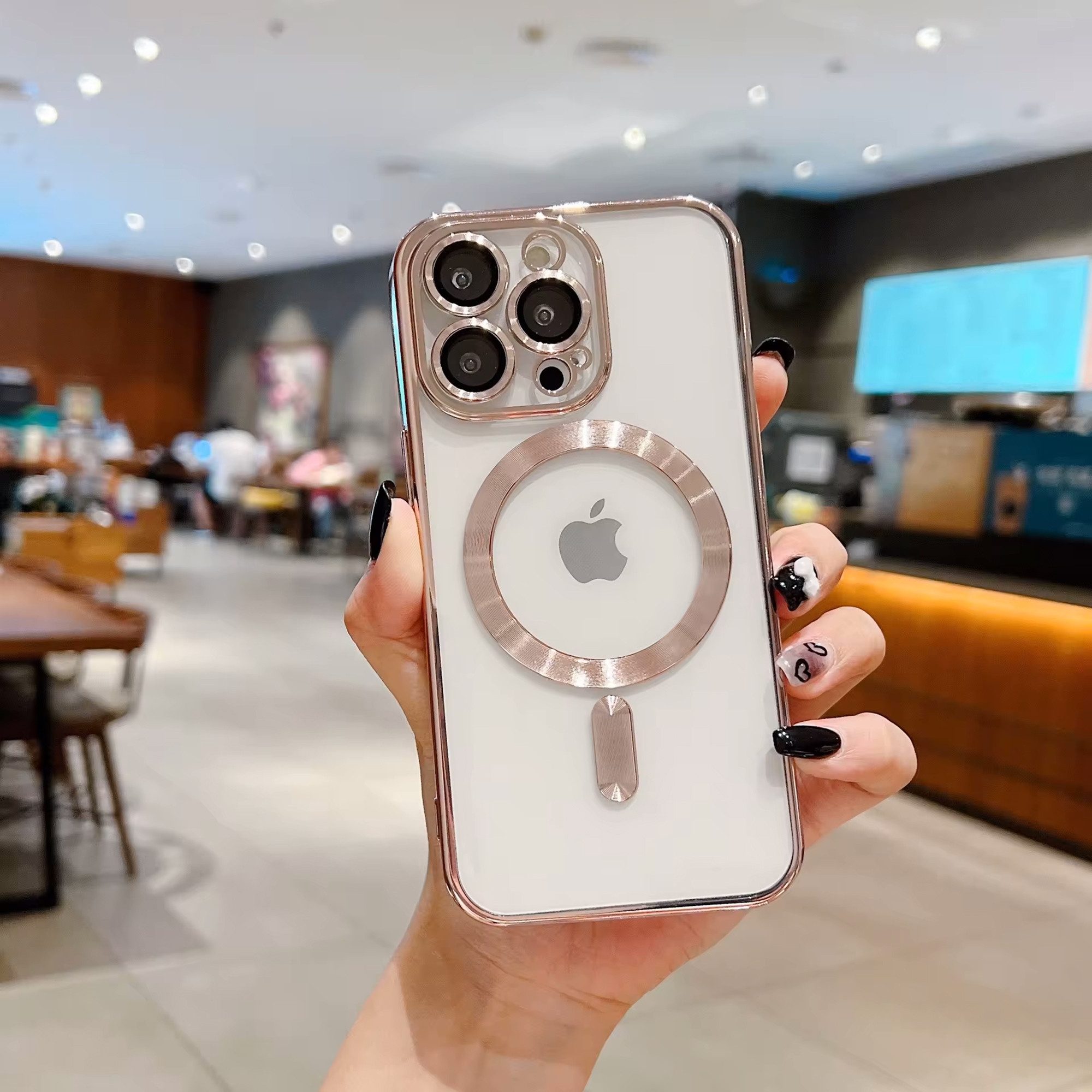Wörleonline Handyhülle für Apple iPhone 13 Pro Max mit integriertem Kameraschutz, TPU Schutzhülle, MagSafe kompatible Hülle