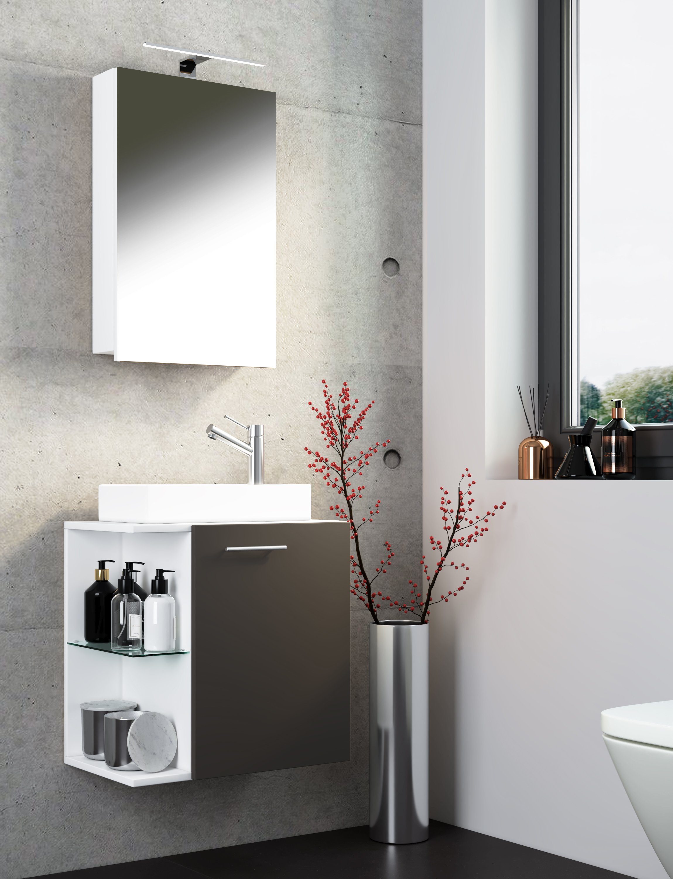 VCM Waschtisch 3-tlg Gäste WC Waschplatz günstig online kaufen