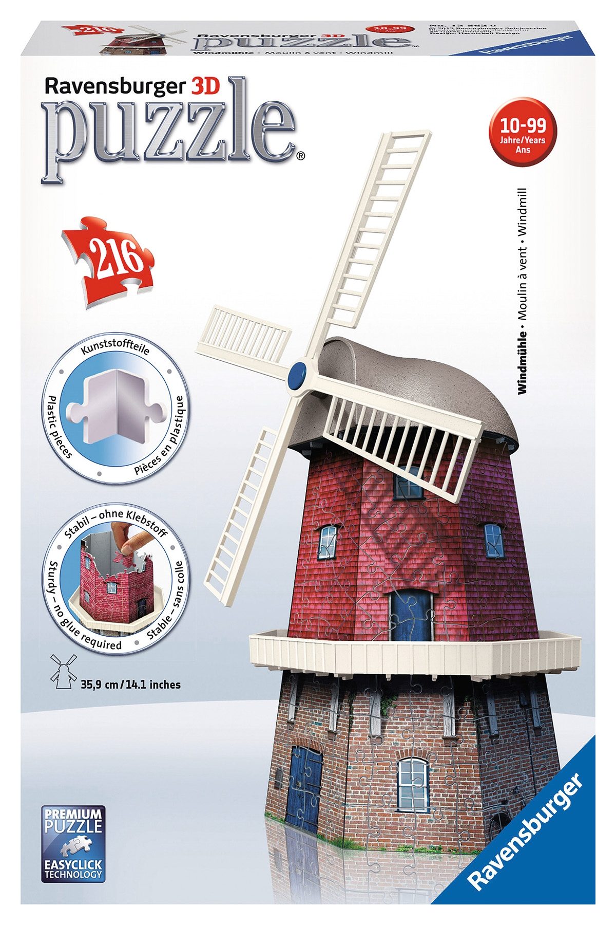 Ravensburger 3D Puzzle, 216 Teile, »Bauwerke Windmühle« online kaufen OTTO