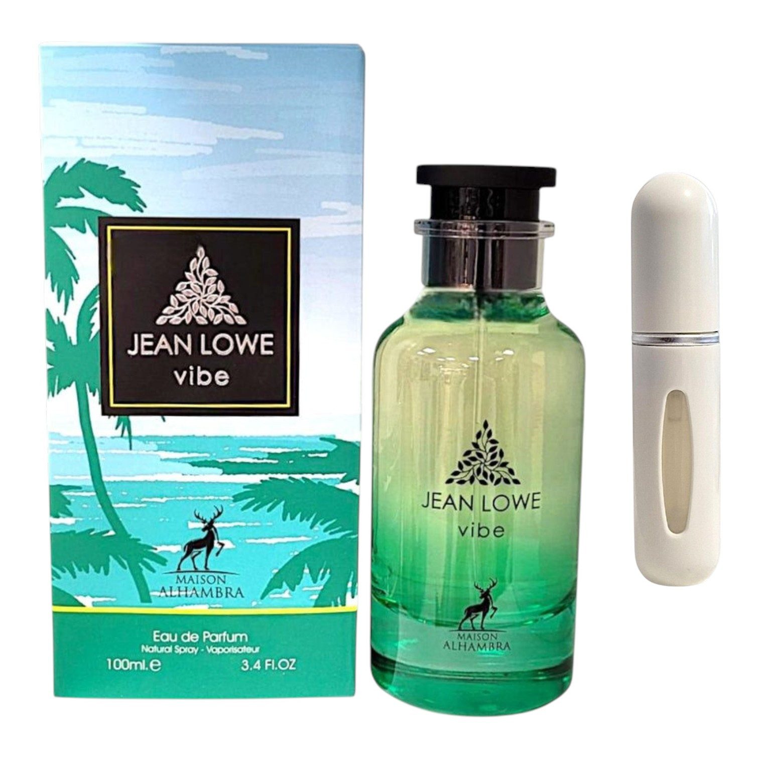 Maison Alhambra Duft-Set Jean Lowe Serien AZURE, Vibe, Noir, EDP + Parfümzerstäuber leer 1 Stk