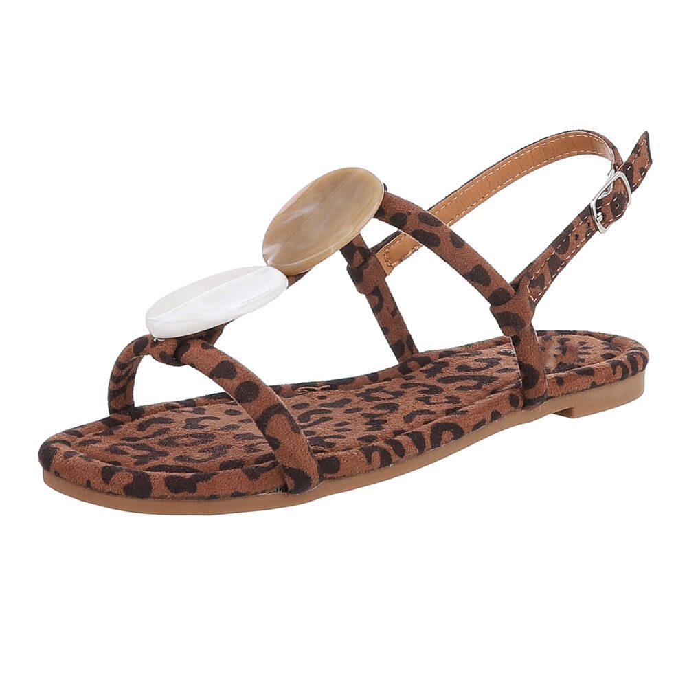 Ital-Design Elegante Flache Sandalen mit Akzentstücken günstig online kaufen