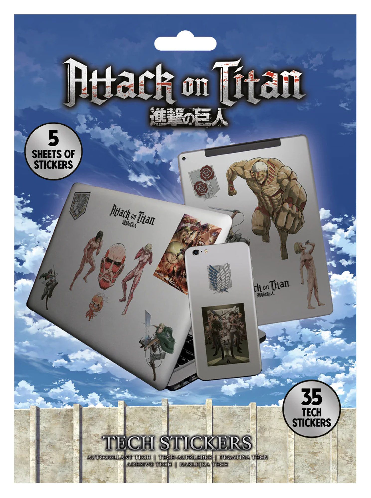 Einkaufsbeutel Attack on Titan - Sticker-Sets - Staffel 3 - Technik Sticker