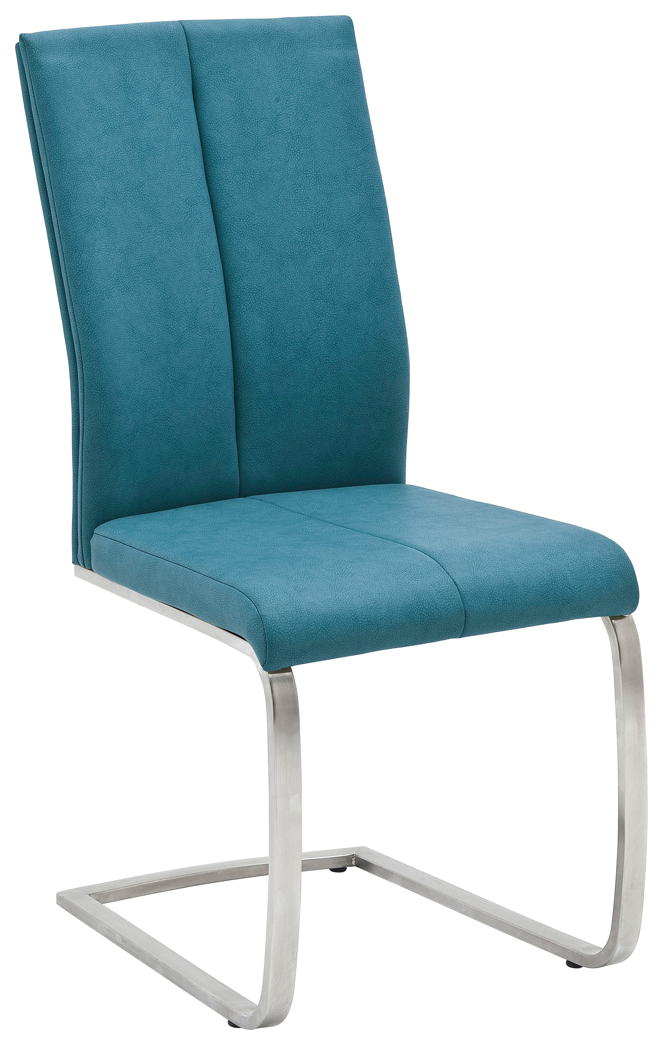 MCA furniture Freischwinger »Flores C Schwingstuhl« 2er Set 2er Set 4-Fuß-Stuhl Flores - Kunstleder Petrol