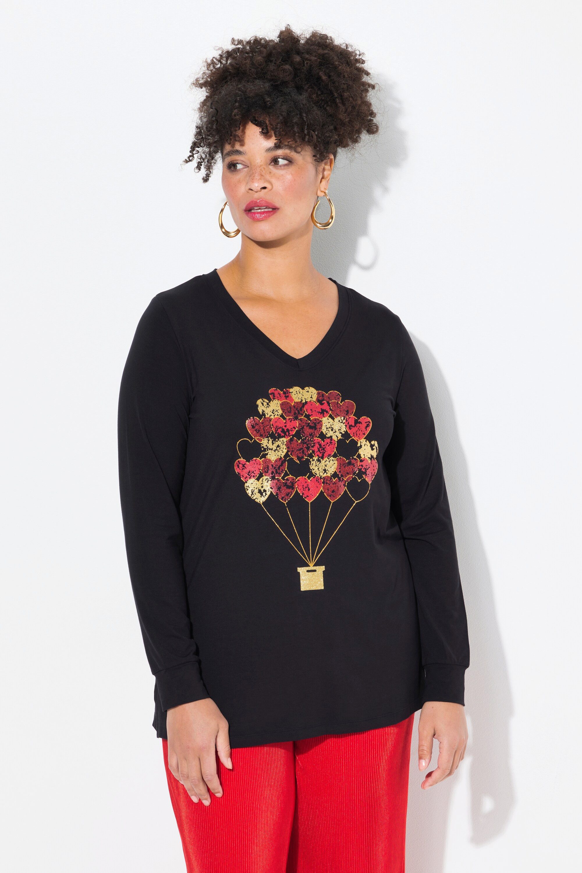 MIAMODA T-Shirt Langarmshirt Classic Fit Luftballons günstig online kaufen