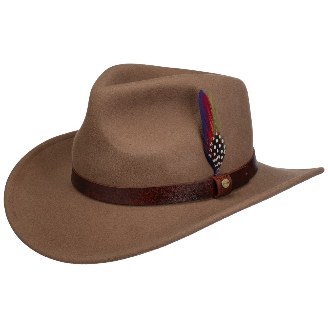 Stetson Cowboyhut (1-St) Cowboyhut mit Lederband