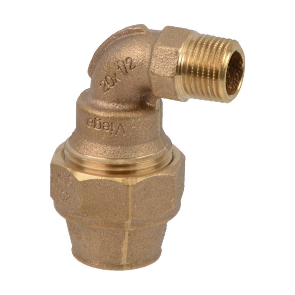 Viega Wasserrohr Viega Maxiplex Übergangswinkel 90°, Modell 9021, 32 mm x 1 1/2" AG, Ro