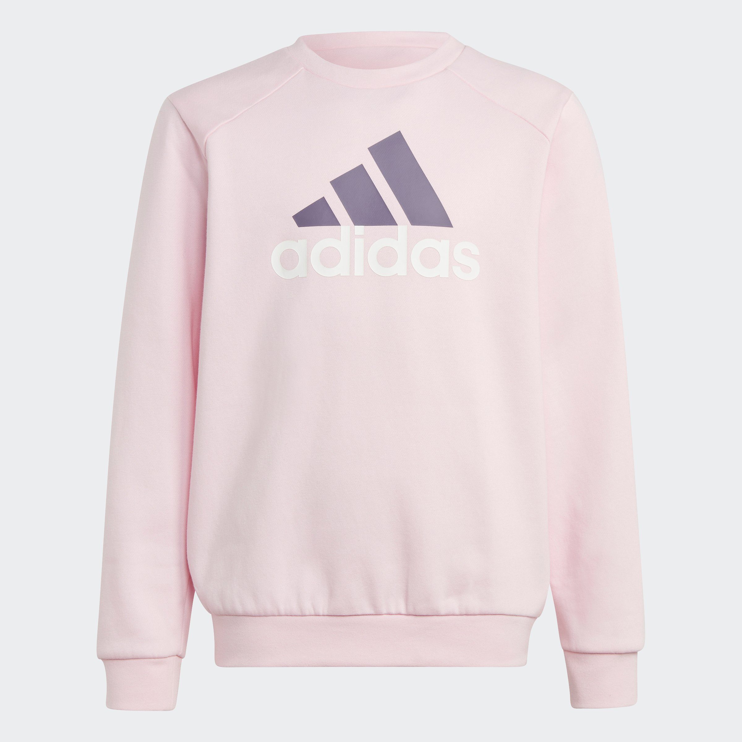 adidas Sportswear Trainingsanzug (2-tlg) Pink Violet LOGO Clear White / KIDS BIG / JOGGINGANZUG Shadow ESSENTIALS