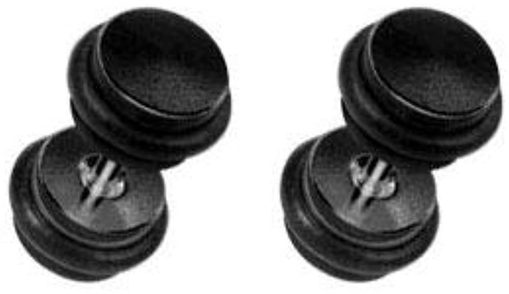 Karisma Plug 1 Paar Ohrstecker Ear Fake Plug Stahl Flach Schwarz Blakline - Gummiring 6mm Ohrpiercing Hoch Poliert- 1136-6