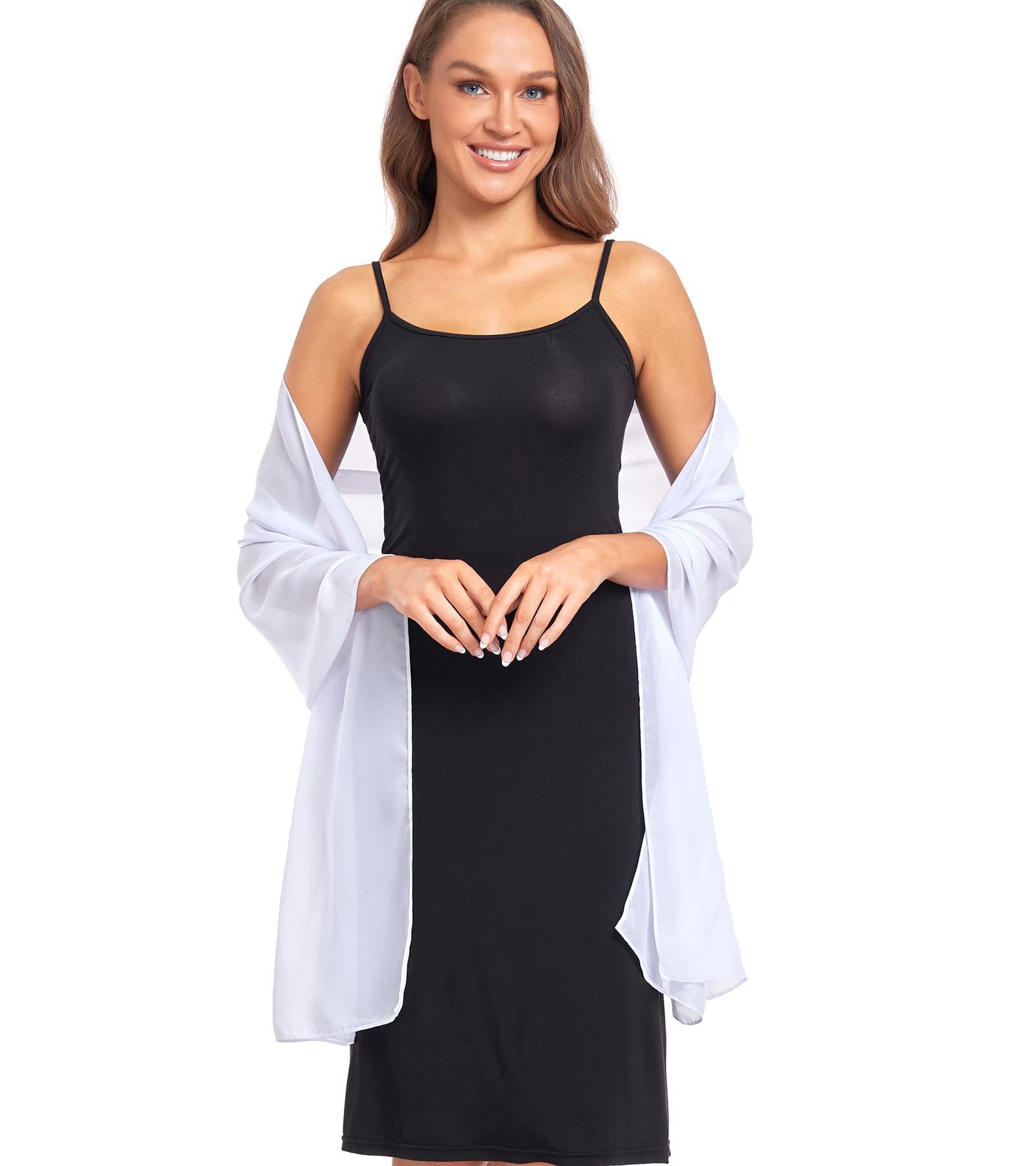 Coonoor Modeschal Eleganter Chiffon-Schal für Damen – Weiche Stola, (1-St), für Abendkleider, Hochzeiten & festliche Anlässe – Bild 5 von 5