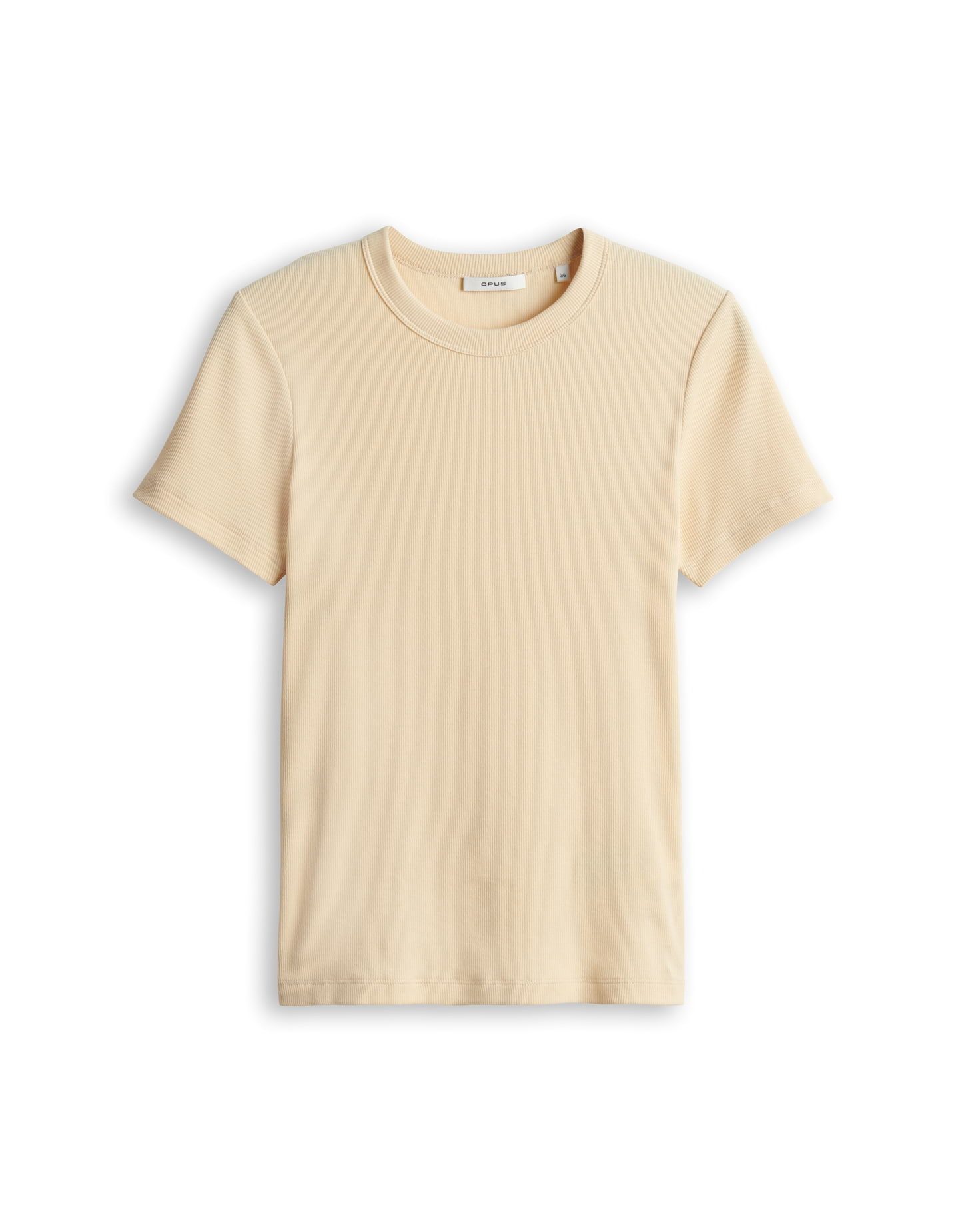 OPUS T-Shirt Samuna Feines Rippshirt Slim aus Baumwollmix schmale Passform, elastischer Stoff – Bild 2 von 5