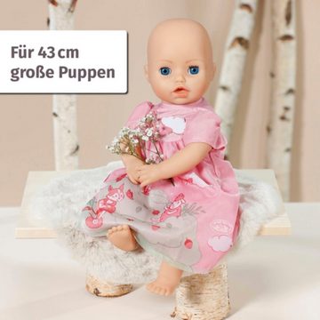 Baby Annabell Puppenkleidung Kleid rosa Eichhörnchen, 43 cm