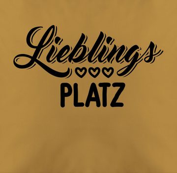 Shirtracer Dekokissen Lieblingsplatz - Lieblingsort, Deko-Kissen mit Spruch