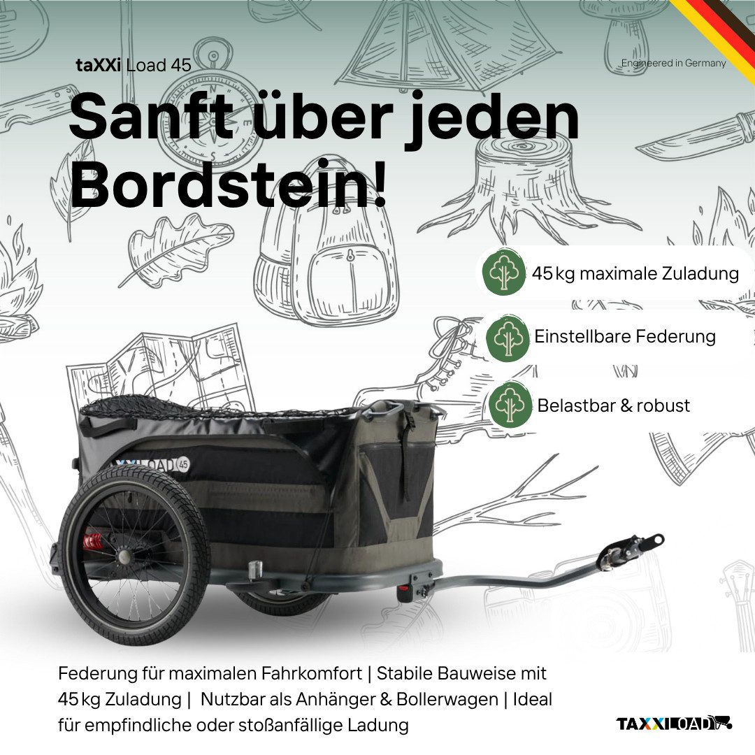 taXXi Fahrradlastenanhänger TAXXI LOAD, robust, zuverlässig, Lastenanhänger, großer Stauraum, Anhänger – Bild 3 von 5