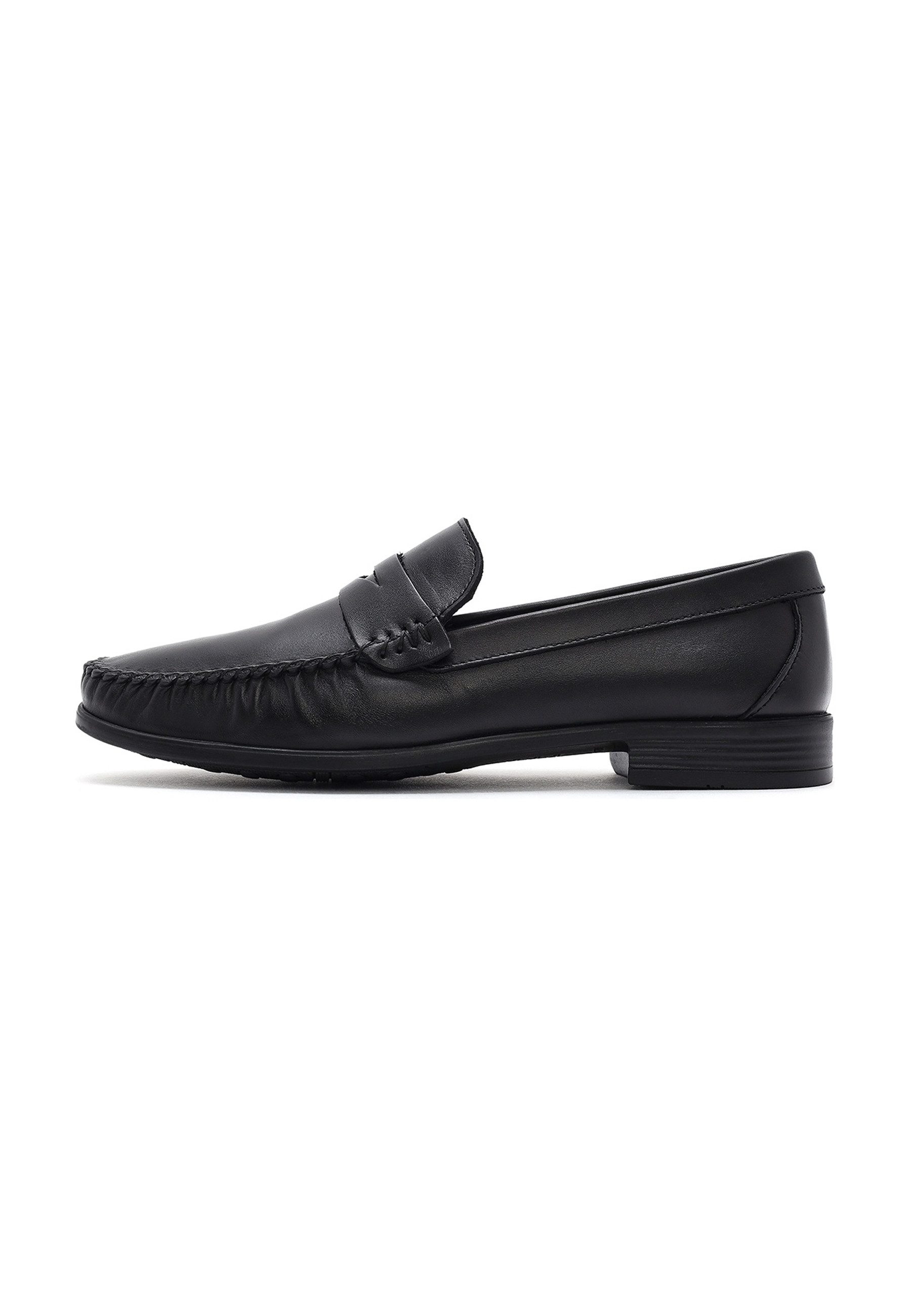 Derimod Lässige Loafer aus Leder Loafer Echtes Leder, Lederfutter, Gummisohle, Slipper-Stil
