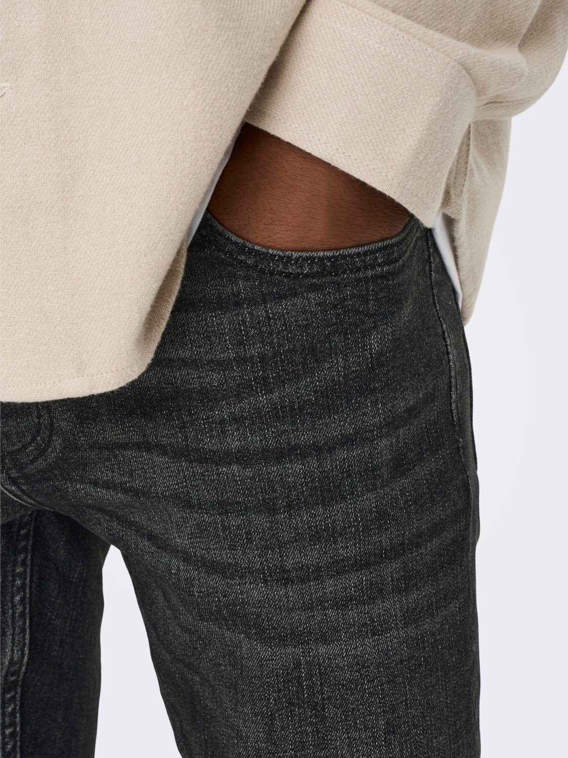 ONLY & Slim SONS Jeans Stretch Slim-fit-Jeans Hose ONSLOOM Pants (1-tlg) Fit 3969 Schwarz Denim in Basic