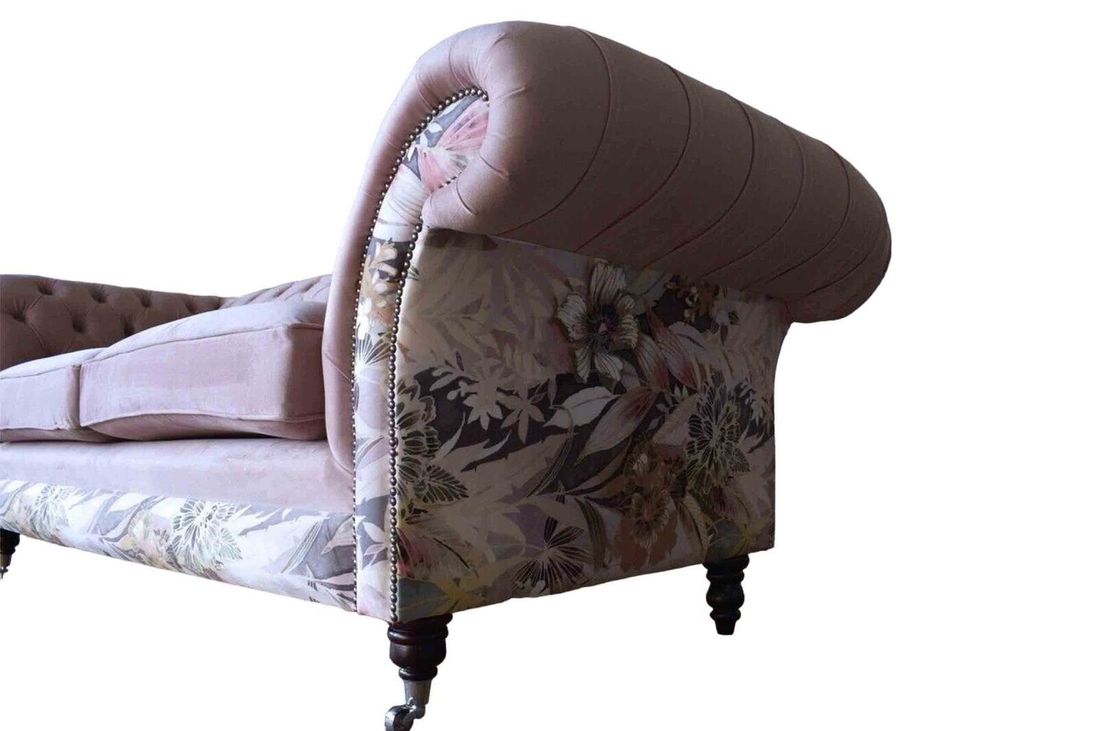 Sitzer JVmoebel Couch 3 Dreisitzer in Chesterfield Design, Sofa Made Rosa Rosa Europe Sofa