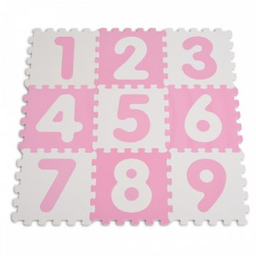 Moni Spielmatte Puzzlematte 9-teilig, Zahlen 1001B3 Puzzleteppich Teilegröße 32 x 32cm